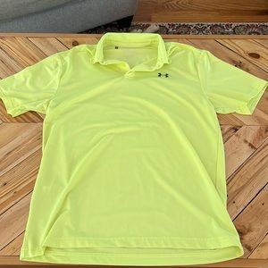 Neon yellow Under Armour collared shirt